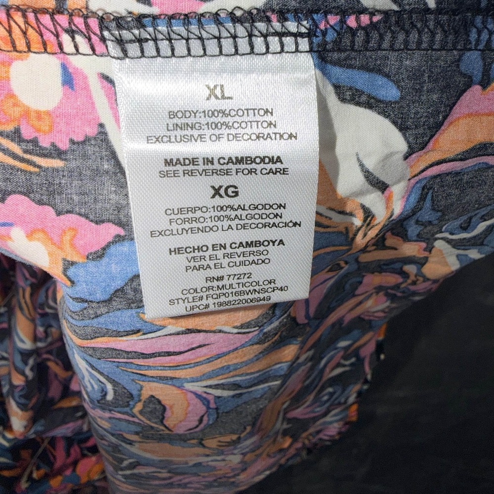 French Connection Womens Twist Front Dress XL Multicolor Cotton NWT - Picture 7 of 8